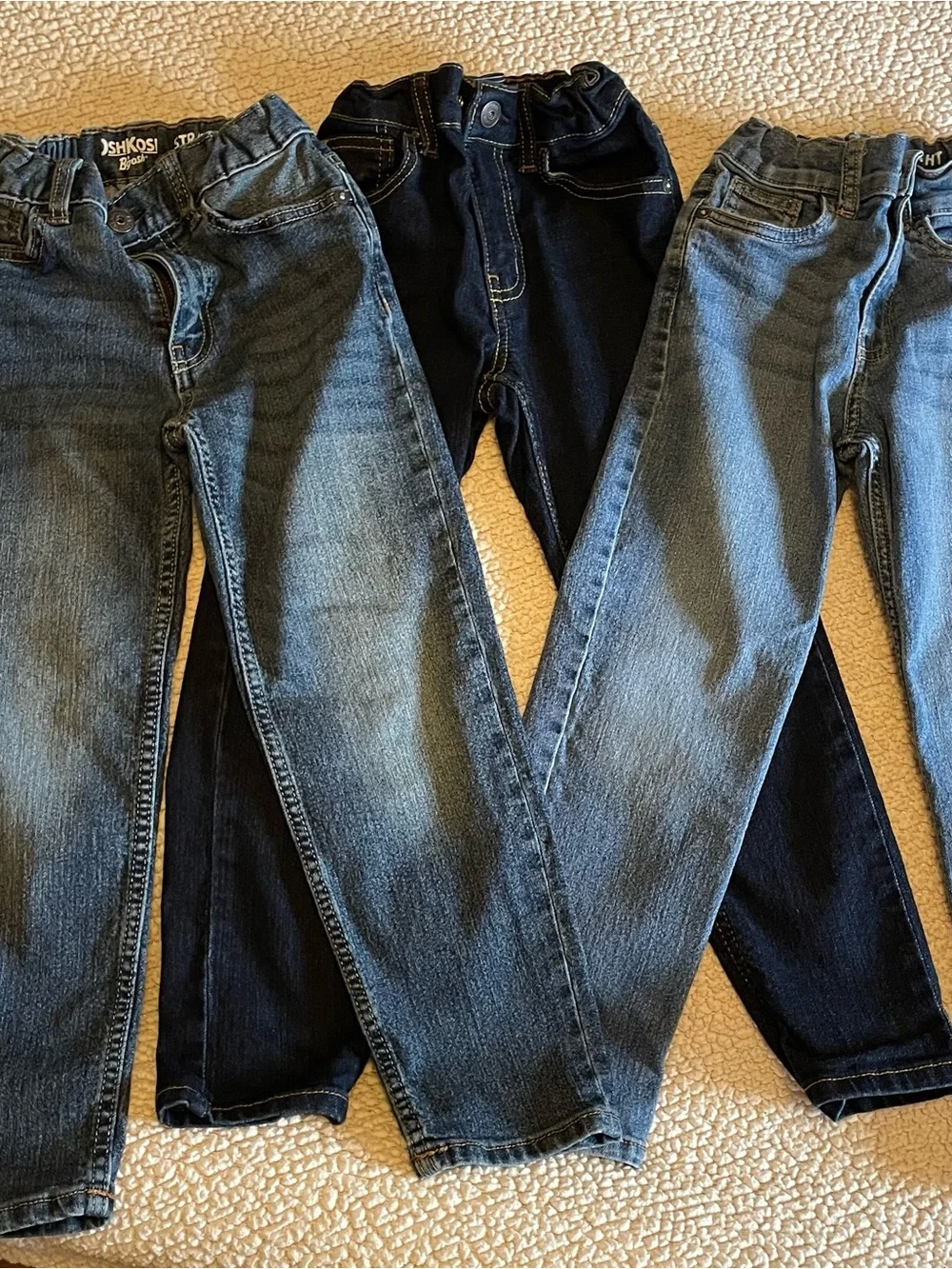 3 Pairs OshKosh B'gosh Boys' Jeans. Size 6